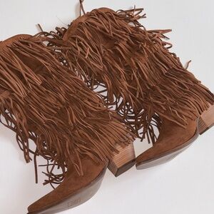 DINGO-Wild Child Fringe Suede Boots DIZE 10M NWT